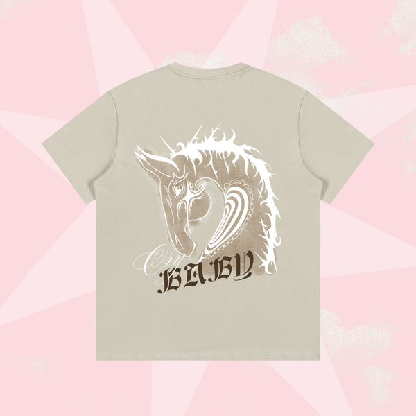 Saint Graphic Cotton T-Shirt – Cream