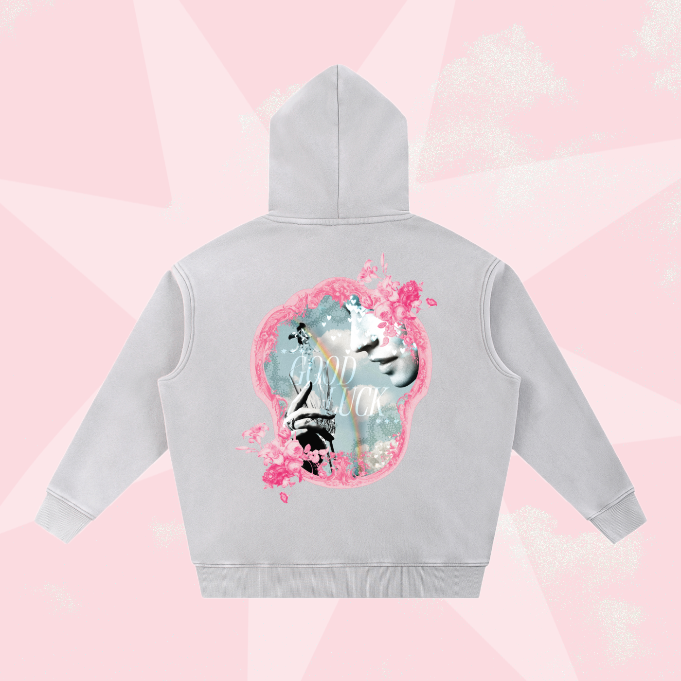Saint Graphic Oversized Snow Wash Hoodie