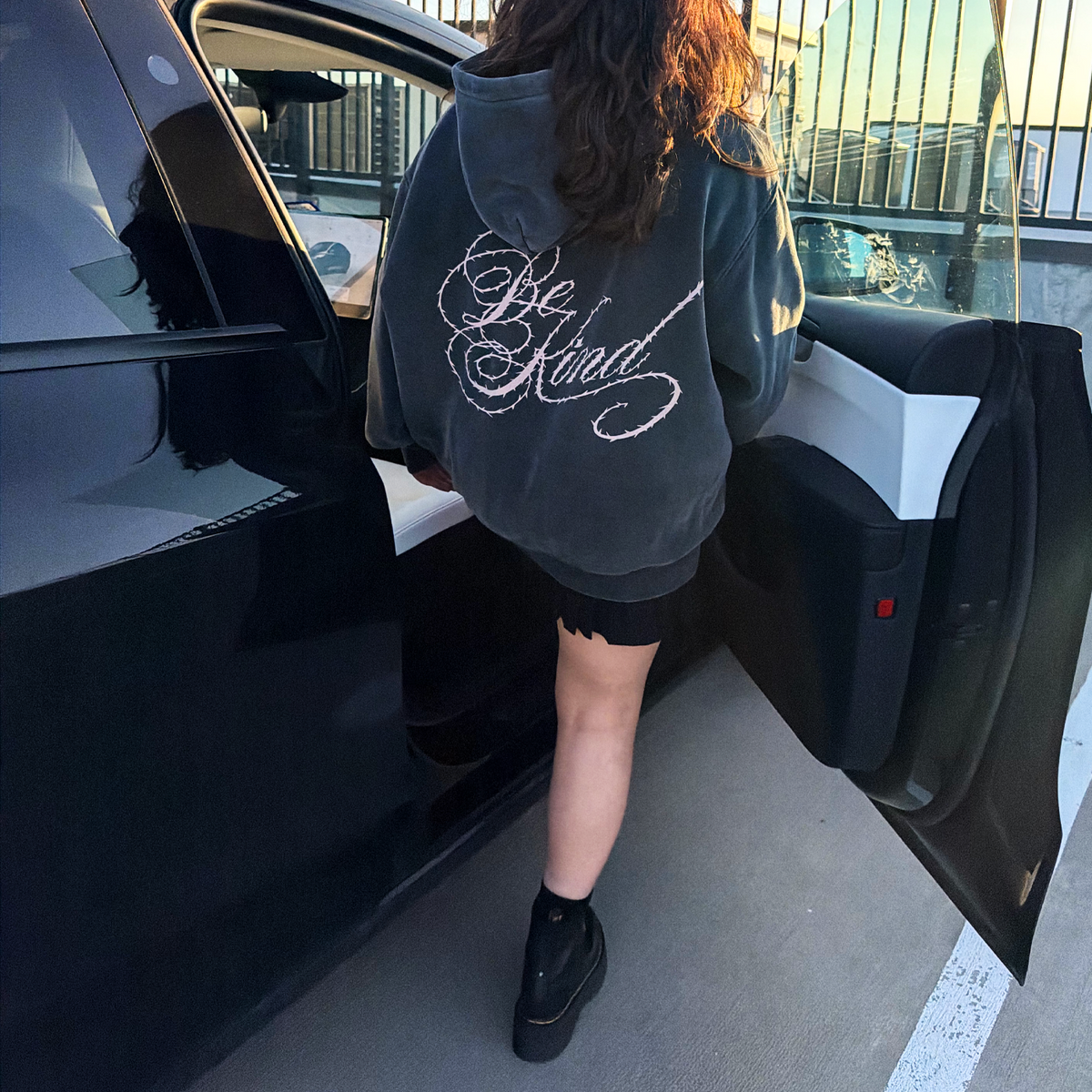 Saint Script Oversized Snow Wash Hoodie