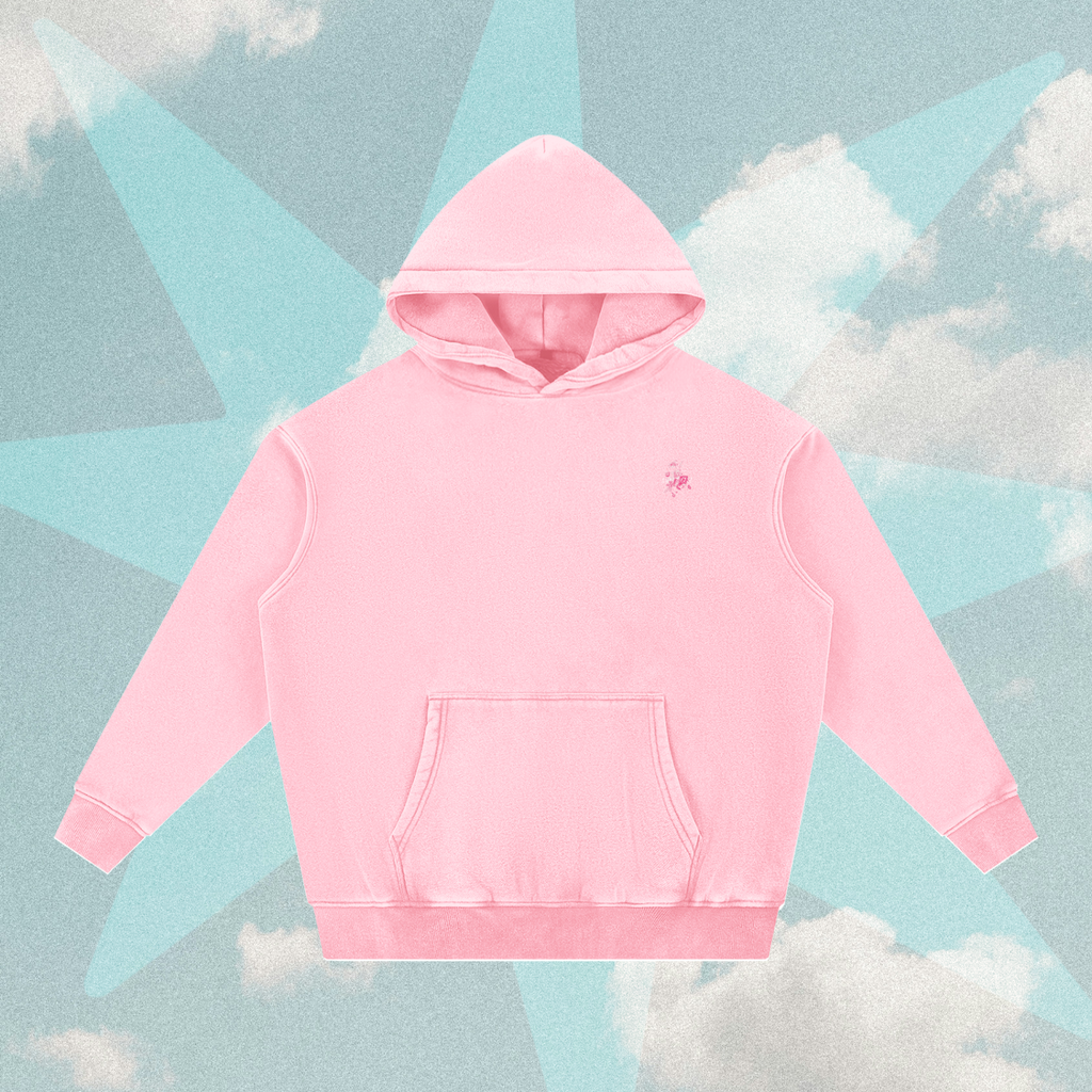 Saint Graphic Oversized Snow Wash Hoodie
