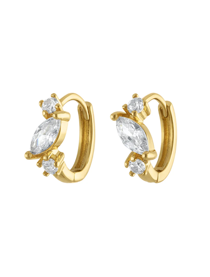 The Monroe Marquise Huggie Earring