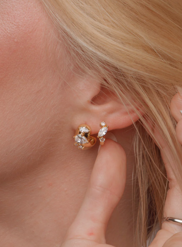 The Monroe Marquise Huggie Earring