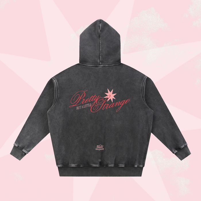 Pretty But A Little Strange Oversized Hoodie - Black