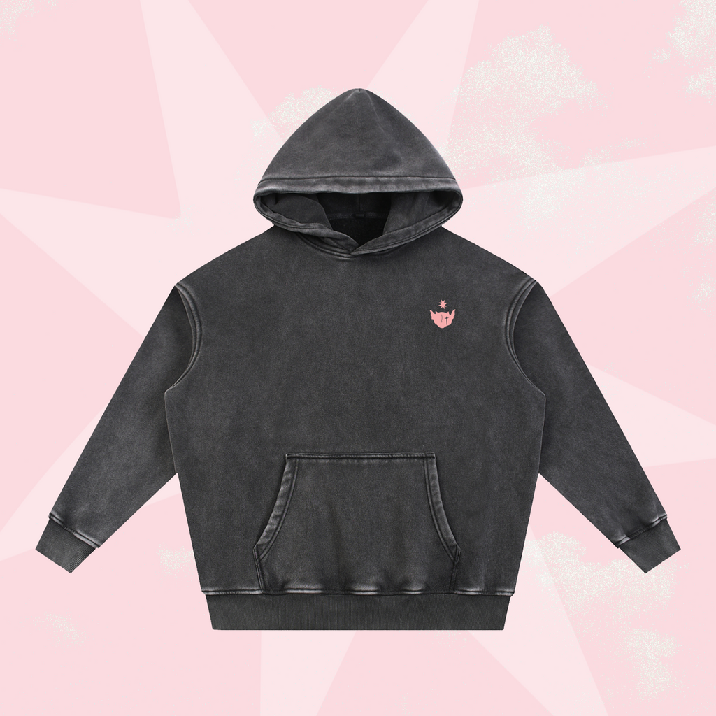 Pretty But A Little Strange Oversized Hoodie - Black