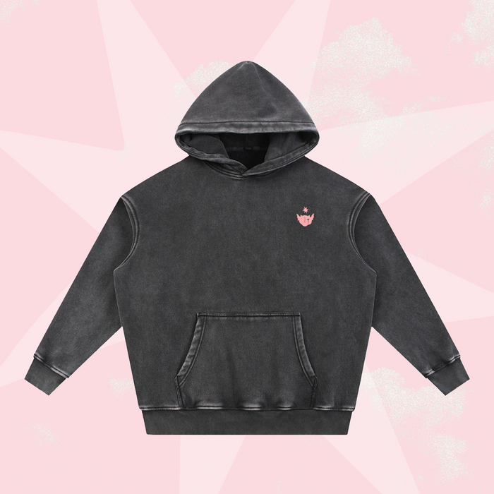 Pretty But A Little Strange Oversized Hoodie - Black — alternate view