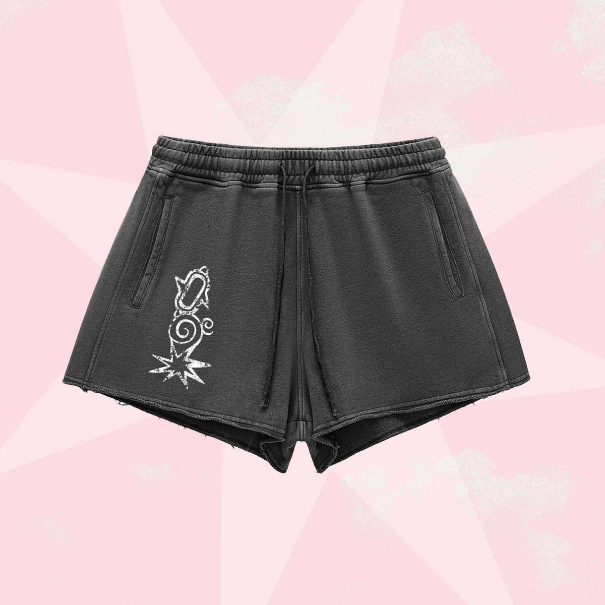 Strange Washed Cotton Shorts – Black