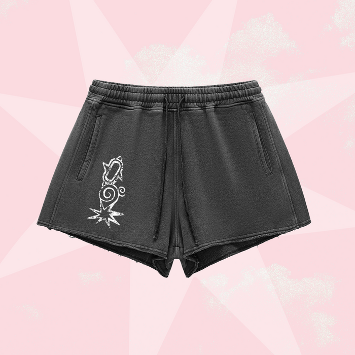 Strange Washed Cotton Shorts – Black